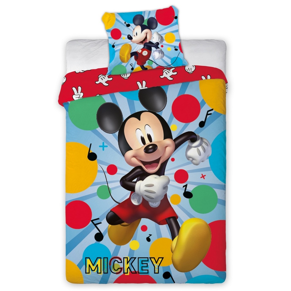 Obrázok Detské obliečky Mickey Mouse 04 140x200 70x90 cm 100% Bavlna Faro