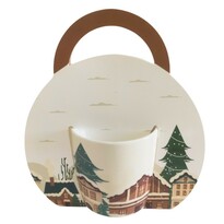 Home Elements Porcelánový hrnček s vianočným dizajnom Mesto 300 ml v darčekovom balení