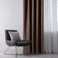 Restilo Blackout Oxford Pleat függöny, sötétbarna, 140 x 245 cm