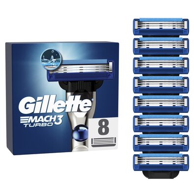 Gillette Głowice wymienne Mach3 Turbo, 8 szt.