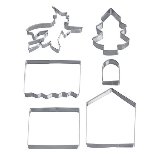 Westmark Set of cookie cutters for gingerbreadhouse, 6 pcs