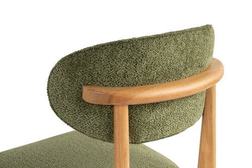 Set de scaune de sufragerie Lionte Green and LightOak, 2 buc.