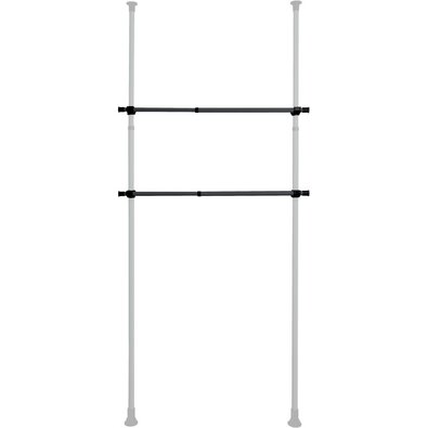 Wenko Set de 2 bare telescopice orizontaleHerkules, negru