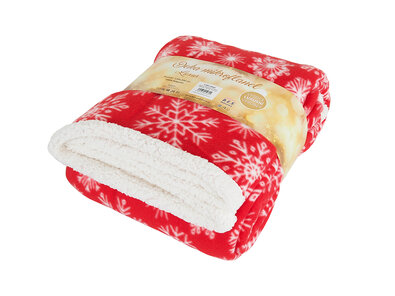 B.E.S. Petrovice Decke Lammfelloptik Buffalo Flocken rot, 150 x 200 cm