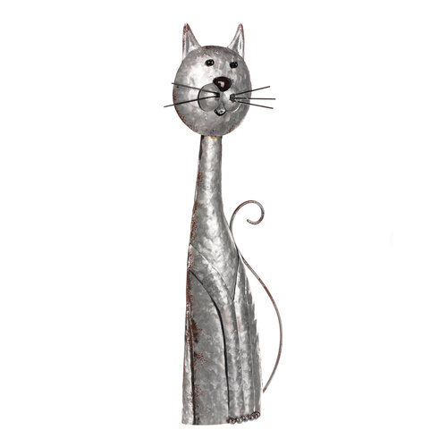 Kovová dekorácia Mačka, 15 x 44 x 7 cm