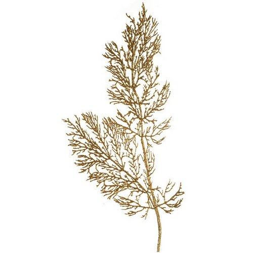 Umetni list na steblu s bleščečim glitrom, v. 90cm