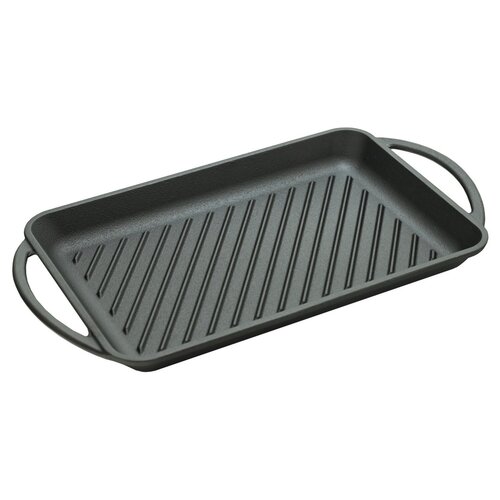 Cattara 13062 Grillpfanne mit Griffen Gusseisen, 33 x 21,5 cm