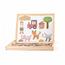 Woody Magnetische doppelseitige Tafel mit Tieren, 33 x 25 x 3,2 cm