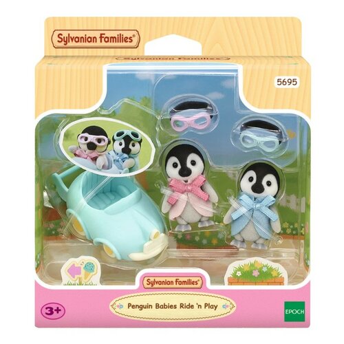 Sylvanian Families Baby pingwinki bliźniaki z autem