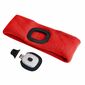 Sixtol Opaska z latarką czołową 45 lm, USB, rozmiar uni, czerwony