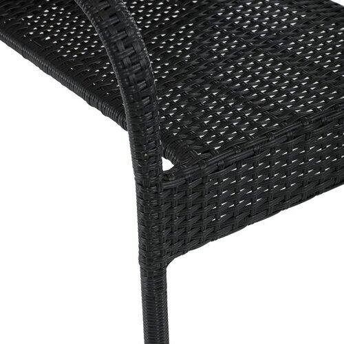 Autronic Záhradná stolička, kov, polyratan,čierna, A ZC-S2113 BK