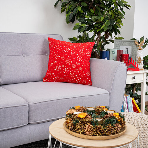 Față de pernă 4Home Snowfall in Red, 45 x 45 cm