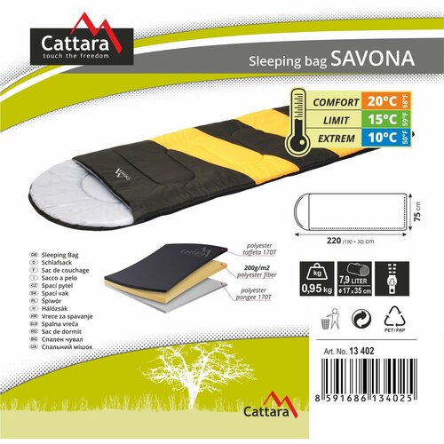 Cattara Спальний мішок ковдра Savona, 10 °C