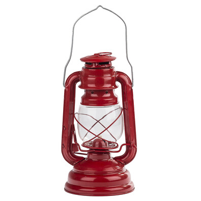 Petrolejový lampáš 25 cm, červená