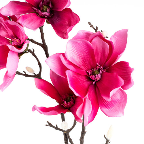 Sztuczny kwiat Magnolia różowy, 86 cm
