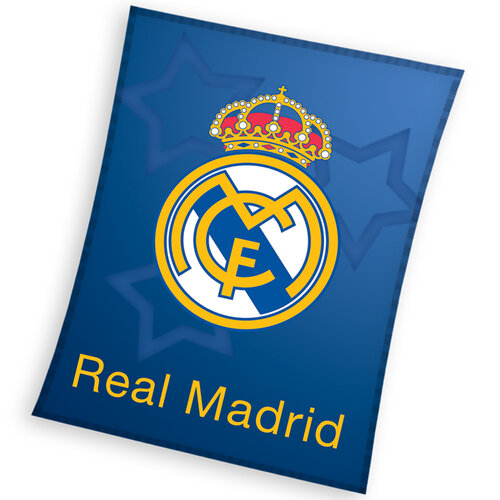 Pătură fleece pentru copii, Real Madrid Blue Stars, 110 x 140 cm
