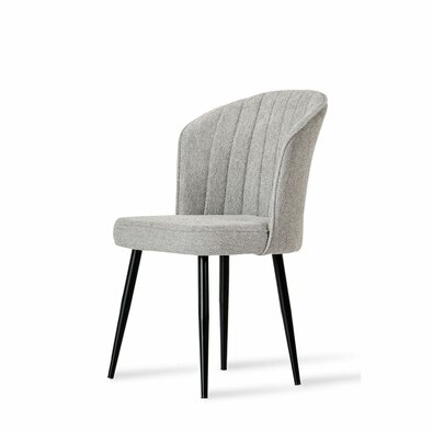 Súprava jedálenských stoličiek Rubi 2 Grey and Black, 4 ks