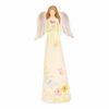 Dekorativna figurica cvetlični angel, rumena, 9 x