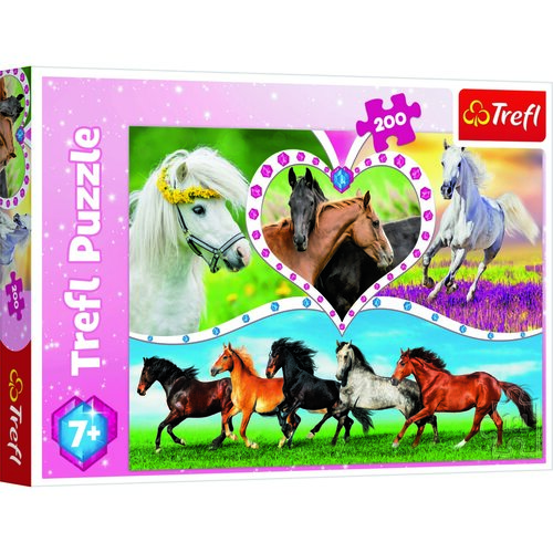 Trefl Puzzle Schöne Pferde, 200 Teile