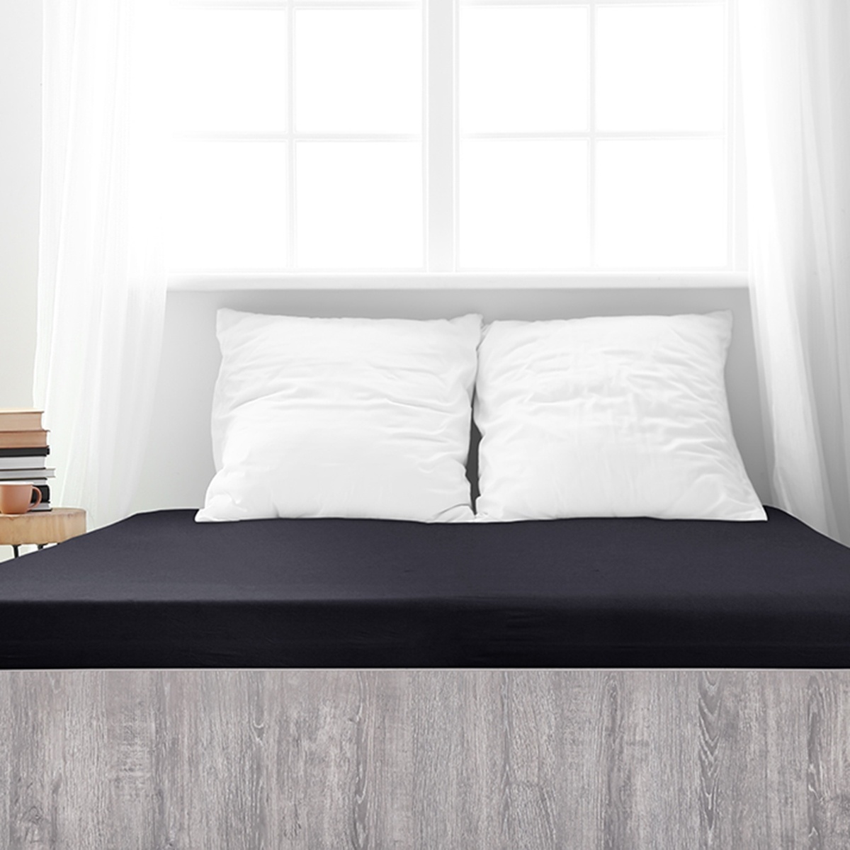 4Home jersey prostěradlo Premium černá, 90 x 200 cm