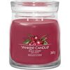 Yankee Candle Signature dišeča sveča v srednjem steklenem kozarcu Black Cherry, 368 g