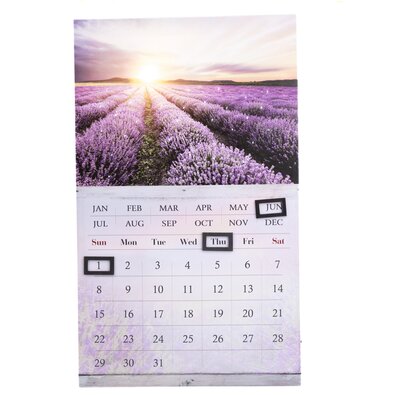 Stenskalender Lavendelmark, 30 x 50 cm