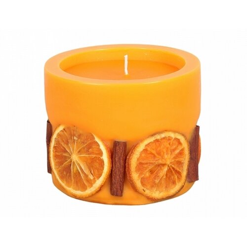 Dekorativní svíčka Pomeranč a skořice, válec