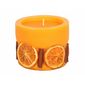 Dekorativní svíčka Pomeranč a skořice, válec