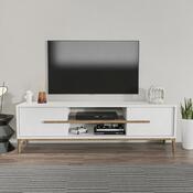 Televízny stolík Eslem White and Walnut