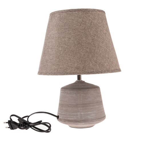 Keramická stolní lampa Terra, 33 cm, hnědá