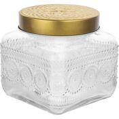 Altom Vorratsdosen-Set aus Glas mit goldenem Deckel Daisy 1,3 l, 4 Stück