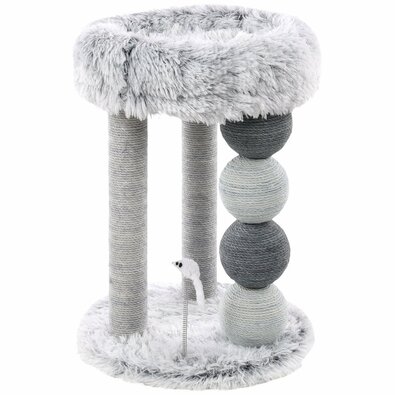 Flamingo Kratzbaum für Katzen DUCHESS, 61,5 cm, grau/weiß