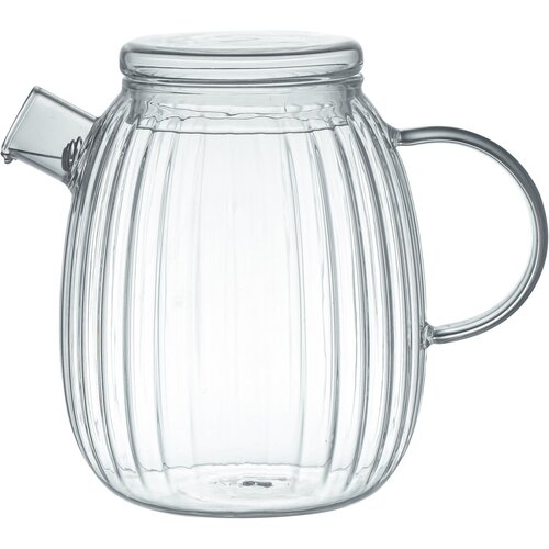 4Home Sklenený džbán s viečkom Stripe Hot&Cool, 1 l