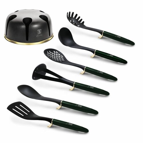 Berlinger Haus Set de 7 ustensile de bucătărie însuport Emerald Collection