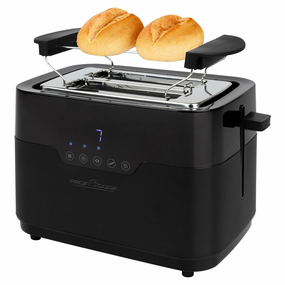 ProfiCook TA 1244 digitális kenyérpirító, fekete termék 2. képe