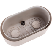 Jardinieră cu auto-irigare Plastia, maro,31 x 16 cm