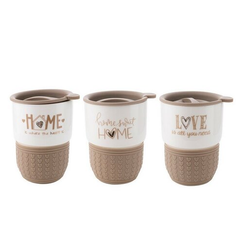 Florina Thermobecher aus Keramik mit Deckel Molly 380 ml