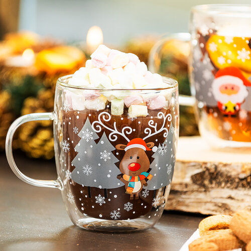 4Home Termo pohár Mug Reindeer Hot&Cool 270 ml, 2 ks