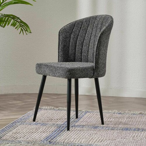 Zestaw krzeseł do jadalni Rubi Anthracite and Black, 2 szt.