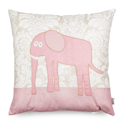 Vankúšik Pink Elephant, 40 x 40 cm