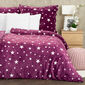 4Home Постільна білизна мікрофланель Stars violet, 140 x 220 см, 70 x 90 см