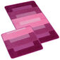 Bellatex Komplet dywaników łazienkowych bez wycięcia Bany Prostokąty różowy, 60 x 100 cm, 60 x 50 cm