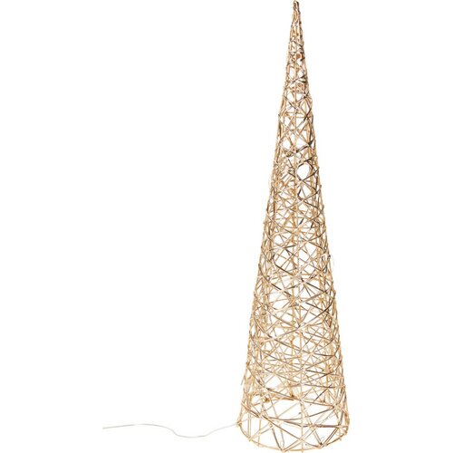 Świąteczny stożek świecący Champagne, 60 x 16 cm, 30 mikrodiod LED, na baterie