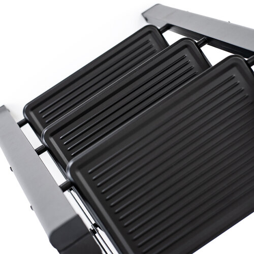 4Home Skládací ocelové schůdky Steel, 3 stupně, černá