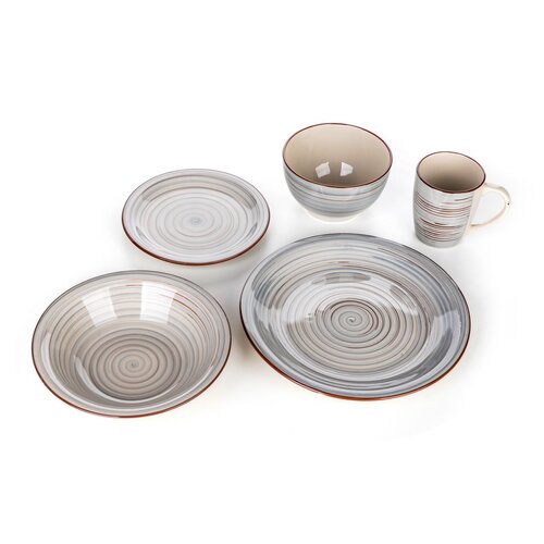 Set de masă Banquet 30 piese Spiral Grey