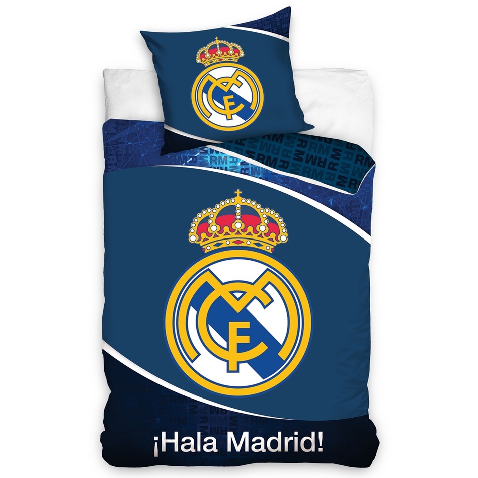Real Madrid Dark Blue pamut ágynemű, 140 x 200 cm, 70 x 90 cm