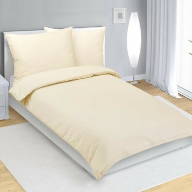 Bellatex Крепове постільна білизна Бежевауніверсальна, 140 x 200 см, 70 x 90 см