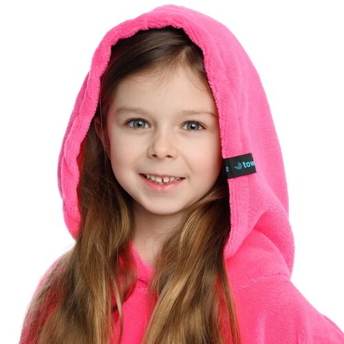Poncho Towee Surf MONO Bubblegum roz, 50 x 60 cm