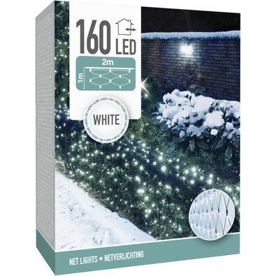 Instalație luminoasă pentru exterior, 200x100cm, 160 LED-uri, alb rece, IP44