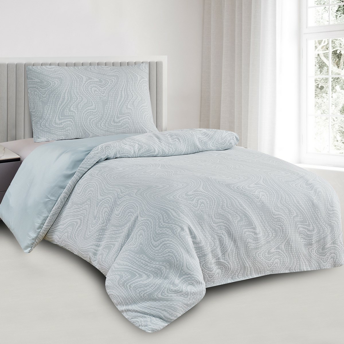 Žakárové obliečky Colorado zelená, 140 x 200 cm, 70 x 90 cm